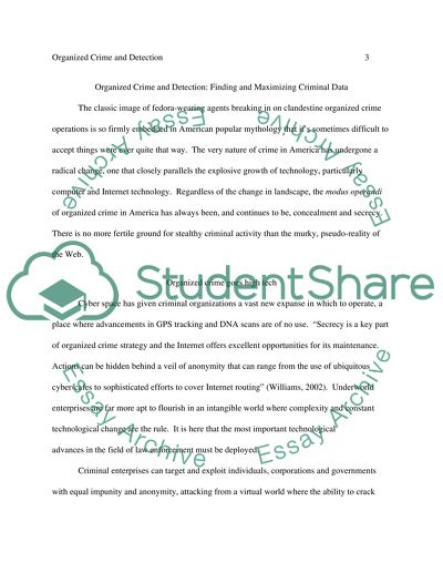 Organized Crime and Detection: Finding and Maximizing Criminal Data