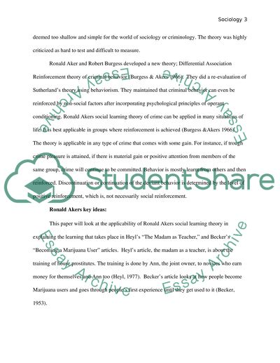 Analysis and Review of the Social Learning Theory