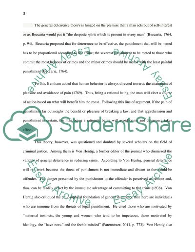 Is General Deterrence Likely to Reduce Crime