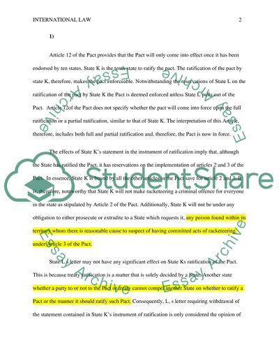 State Ks Statement and the Government of Zerovia