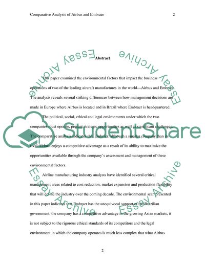 Impact of Airbus and Embraer on the Environment