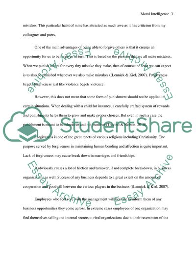 Moral Intelligence Development