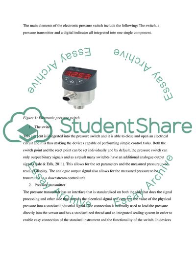 Electronic Pressure Switches