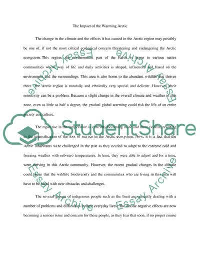 Impact of sea ice loss on Arctic ecosystem(Indigenous people, marine birds)