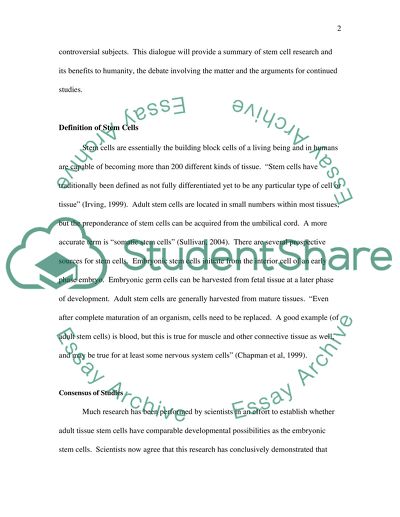 The Introduction of New Medical Technologies: Stem Cell Research