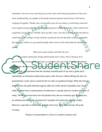 Major Values of Pre-Modern and Modern Architecture