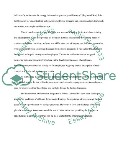 The Professional Development Programs at Abbott