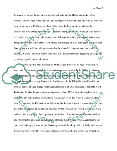 Wind energy: Wind turbines in United States