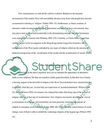 The Genuine Character of New Religious Movements