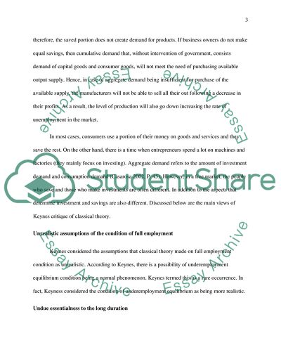 Whether Keyness Theory and Policy Is Still Relevant to Todays Post-Crisis Situation