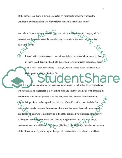 Critique of Nature vs Nurture by Mary Shelly
