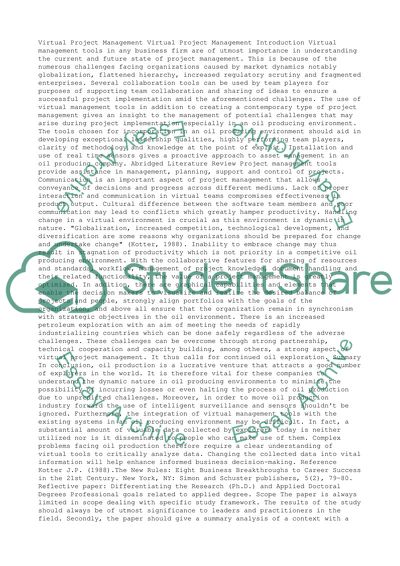 Virtual Project Management