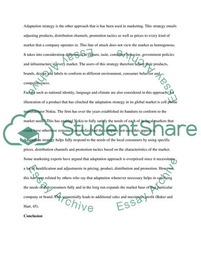 Standardization and Adaptation Marketing Strategies