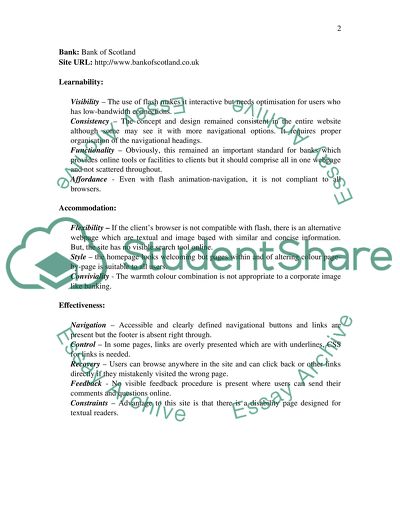 Internet Banking Web Sites