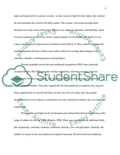 Womens Experiences in Non-traditional Occupations