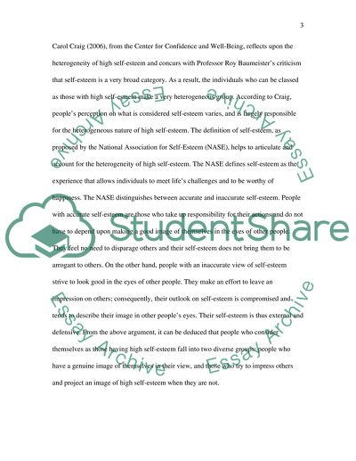 Concept of High Self-Esteem