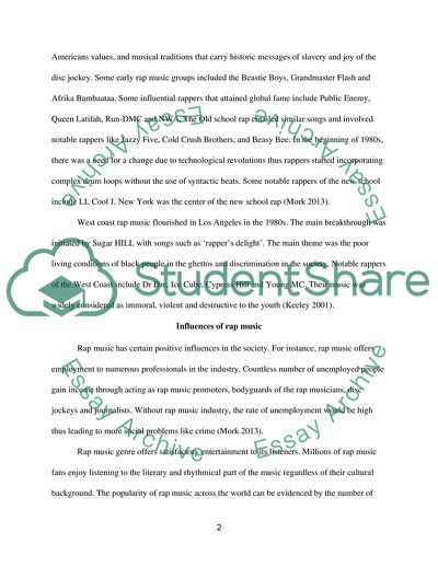 Influences of Rap Music