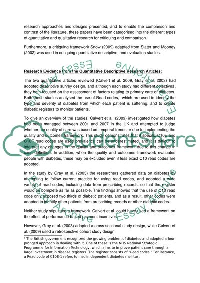 The Primary Care for Patients with Diabetes in the UK