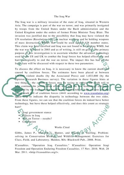 Military Invasion of Iraq