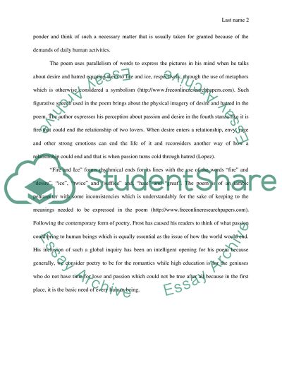 Robert Frosts Fire and Ice