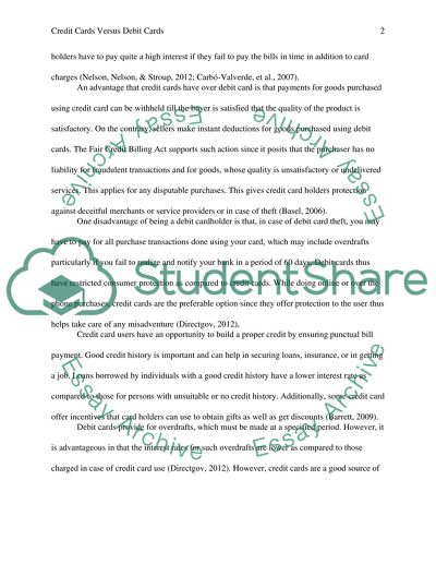 Credit Cards vs Debit Cards