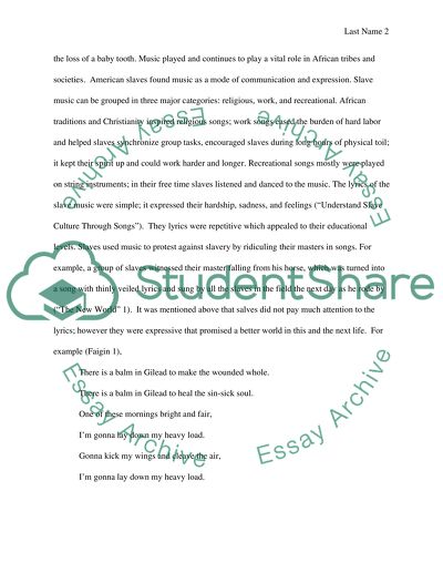 How Music Impacted the Slaves