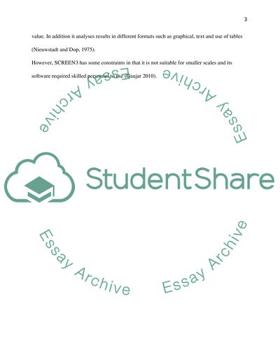 Unit VII Assessment#1 Gaussian Plume Models