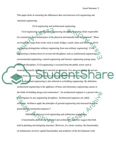Differences between Civil Engineering and Architecture Engineering