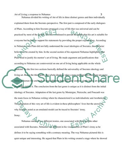 Art of Living: A Response to Nehamas