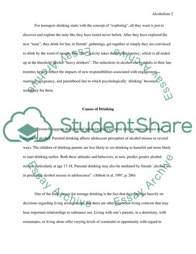 Causes of Drinking and After Effects