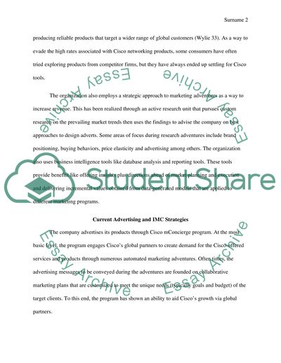 International Advertising Campaign - Illustration Using Cisco Systems Inc