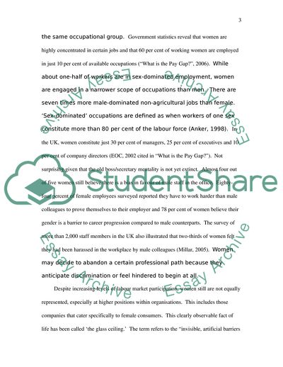 Gender Discrimination in Employment