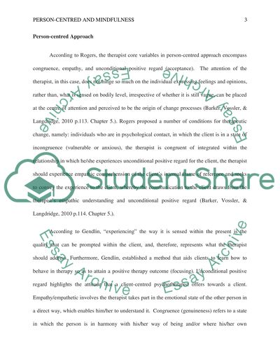 Person-Centered and Mindfulness