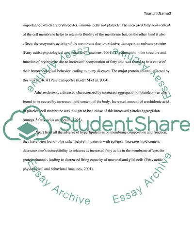 Hyperlipidemia and Membrane Composition