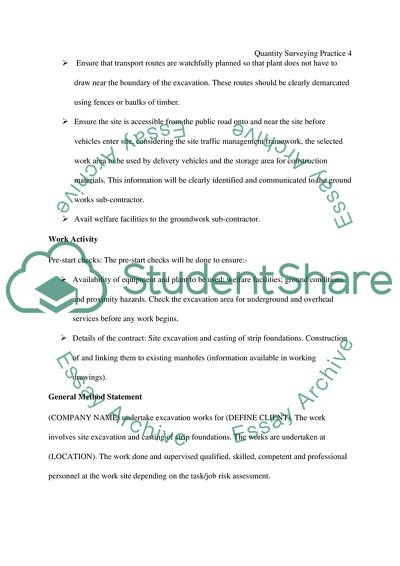 Quantity Surveying Practice: Civils
