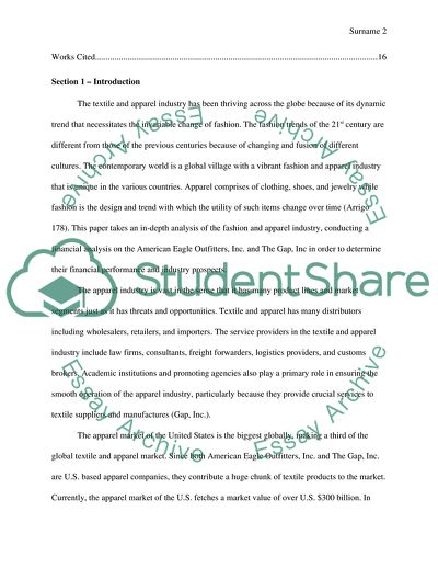 Financial Analysis of American Eagle Outfitters