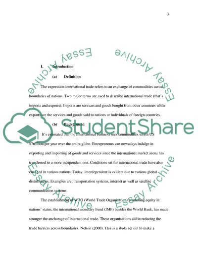 Potential Benefits of International Trade