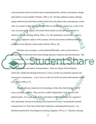 Ideologies and Political Theory