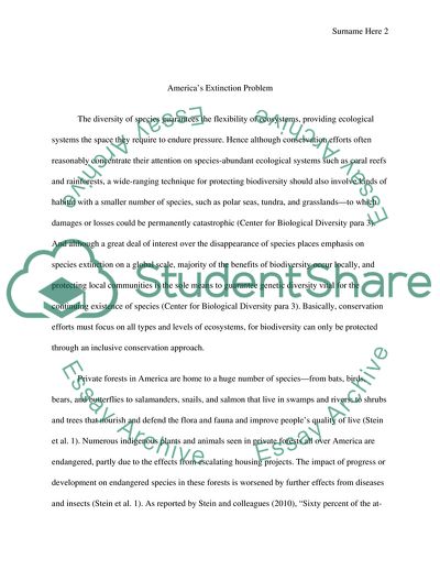 Disappearance of Species in America