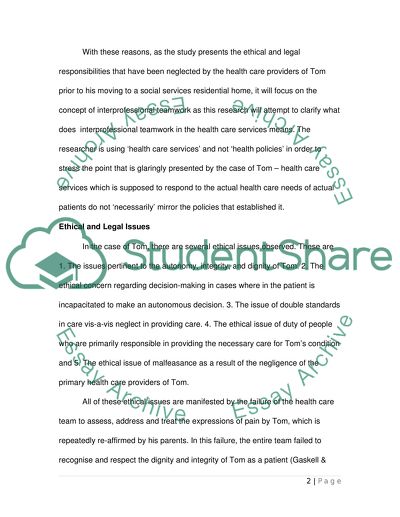 Reflective essay on interprofessional working image