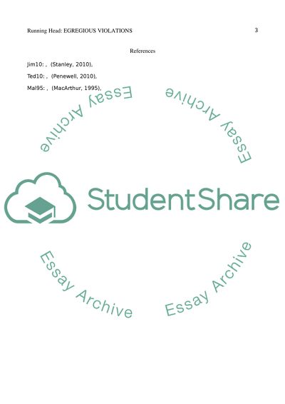 Egregious Violations