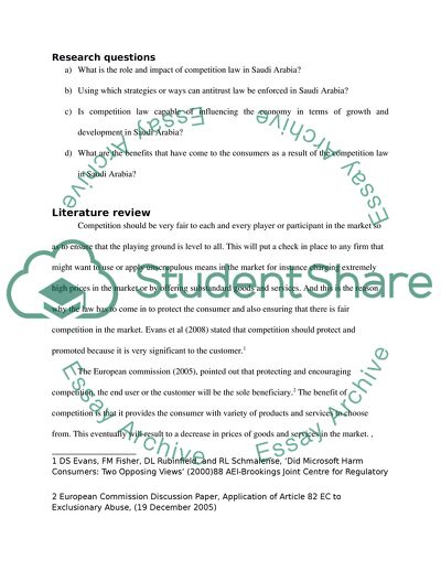 Competition Law in the Communication Sector in Saudi Arabia