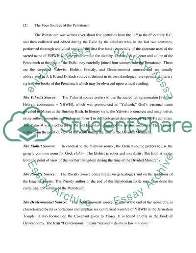 Introduction to the Old Testament and Pentateuch