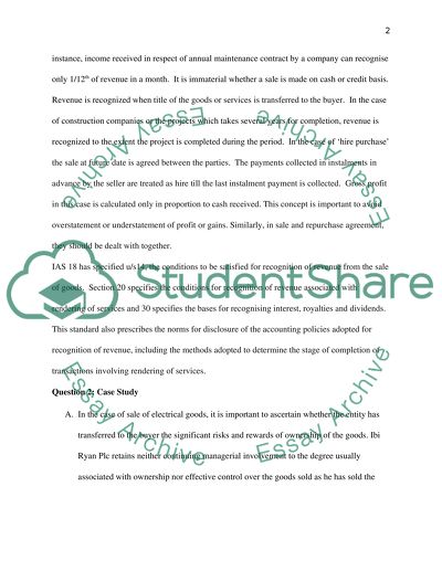 Finance accounting assignment