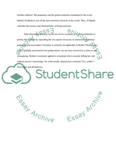 Illustrating Notoriety