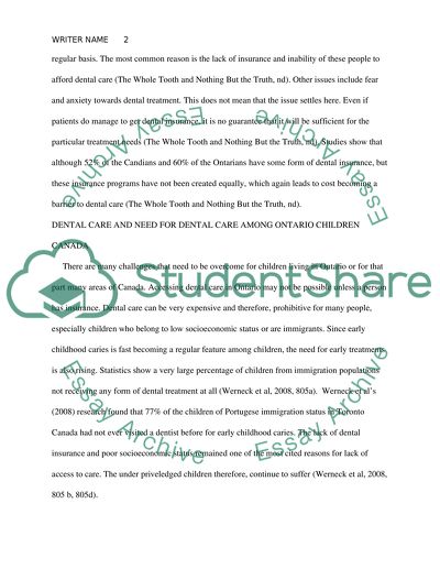 Dental Treatment of Children