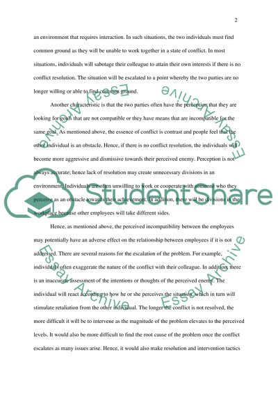 Patterns for Interpersonal conflict