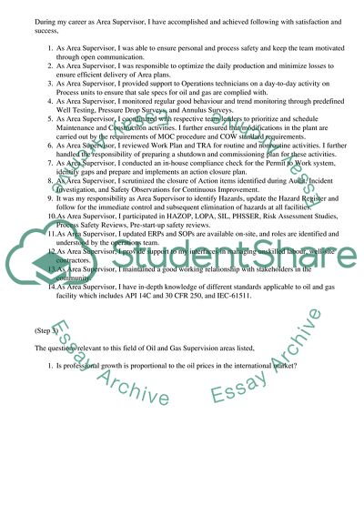 Job Prospects: Area Supervisor