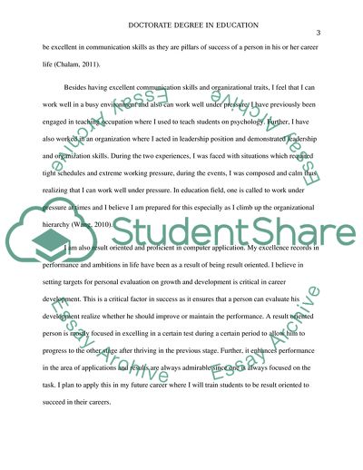 Developing Career through a Doctorate Degree in Education