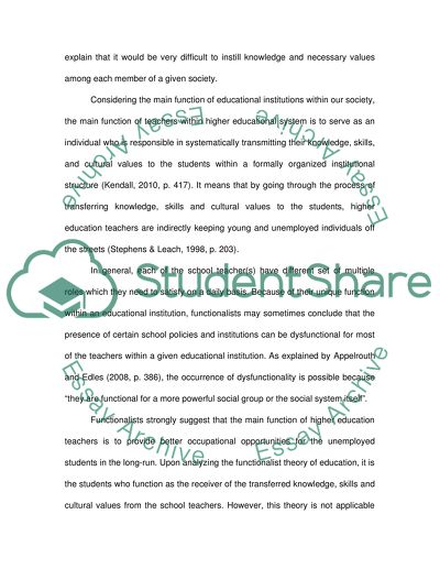Improvements in the Quality of Higher Education